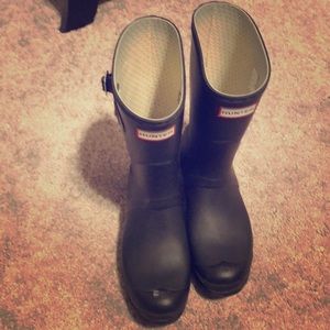 Matte Black Hunter Rain Boots - Short